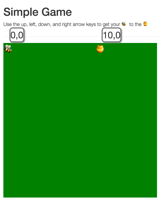 animated demo of the game being played